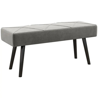 Slaapkamerbank - Voetenbank - Bank - Kruk - 100 cm x 36 cm x 45 cm - Grijs