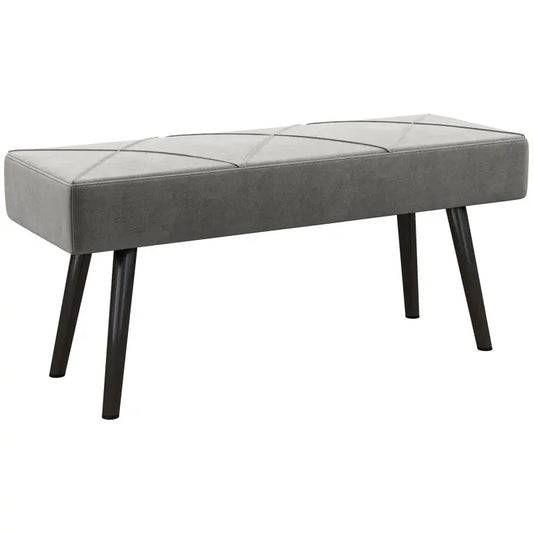 Slaapkamerbank - Voetenbank - Bank - Kruk - 100 cm x 36 cm x 45 cm - Grijs