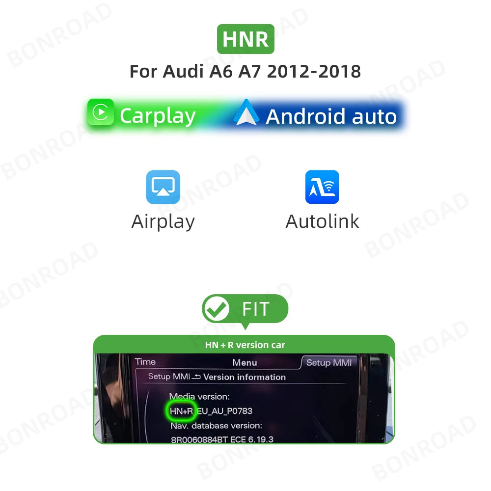 Draadloze CarPlay Interface – Android Auto Adapter – Wireless Multimedia Module – Bluetooth Hub – Mirror Link Interface – Compatibel Audi A6 A7 2012-2018 – Plug & Play Installatie – Veilige Handsfree Connectiviteit