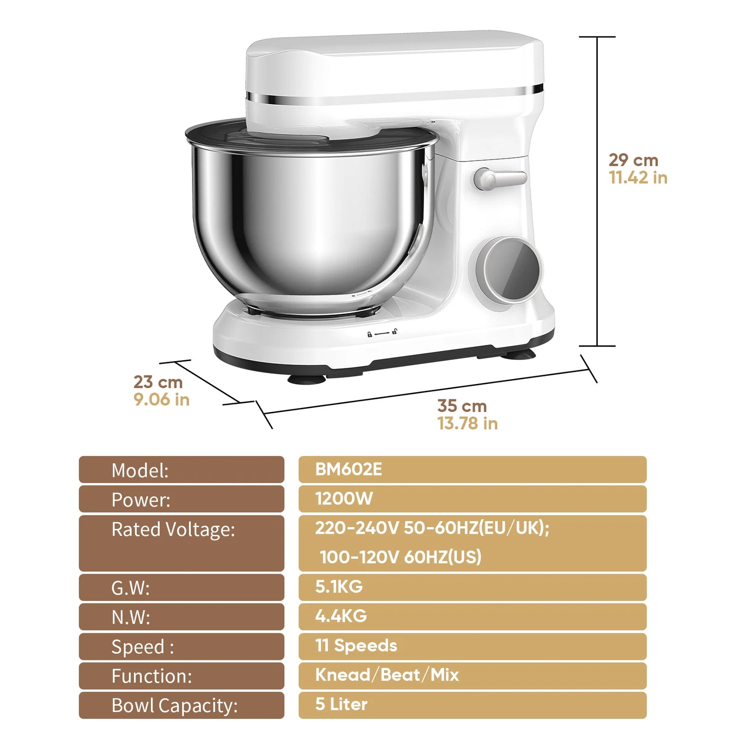 Keukenmixer - Keukenmachine - Foodprocessor - Keukenrobot -  1200W - OLED Touchscreen – 11 Snelheden – 5L RVS Mengkom – Elektrische Foodmixer - Rood
