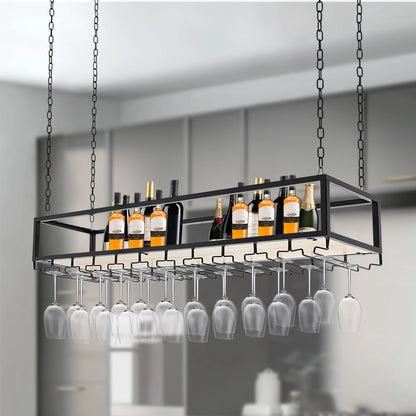 Wine Glass Rack - Hanging Wine Glasses - Hanging Wine Glass Holder - Hanging Wine Glass Rack - 7kg - Black