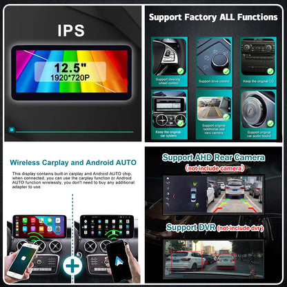 Carradio – Autoradio – Multimediasysteem – Navigatiesysteem – Carplay Radio – Draadloos CarPlay & Android 14 – 10,25/12,3 Inch Touchscreen