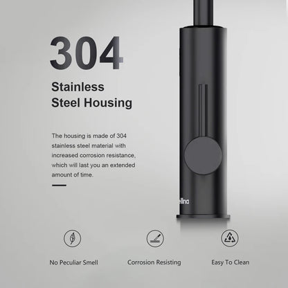 Briwellna Warmwaterkraan - Kokend Waterkraan - Warmwaterkraan Elektrisch - Snel Warm Water - Heet Water Dispenser - Kokend Water Kraan - Draaibare uitloop - Met Display - Zwart - QUORE