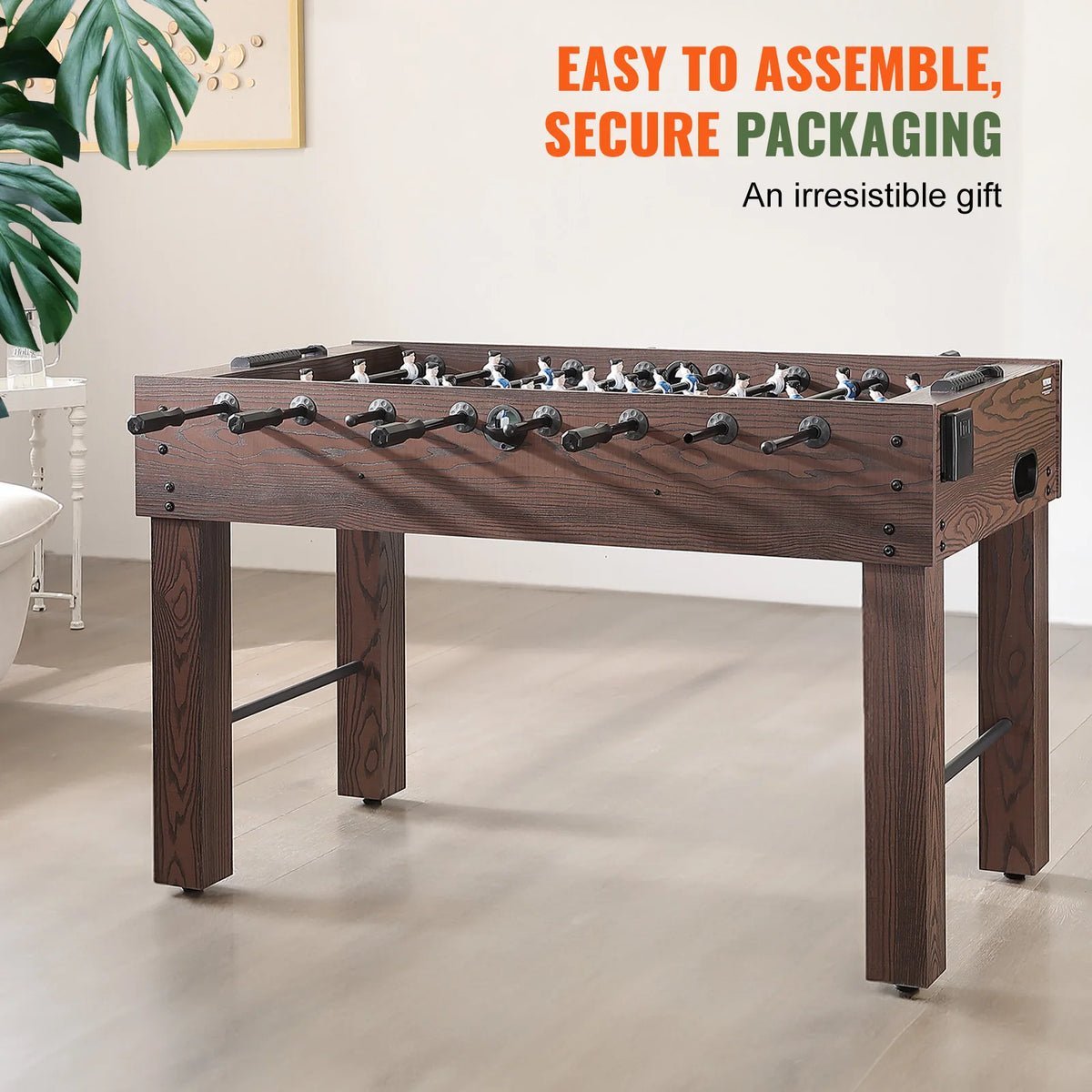 Football Table - Football - Table Football Game - Football Table - Indoor - Full Size - 55 inch - for Family Football - with Table Football Set Including 4 Balls and 2 Cup Holders