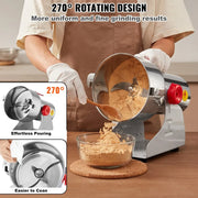 Electric Spice Grinder - Spice Grinder - Grain Grinder - Herb Grinder - Electric Coffee Grinder - High Speed ​​Commercial Grinder - 1000G - 3000W - 28000RPM - Silver
