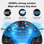 Liectroux - XR500 - Robot Stofzuiger - Met Dweilfunctie - Geschikt voor huisdieren - Robotstofzuiger met Dweilfunctie - Dubbele zijborstels - Roborock - Vacuummachines - Zwart