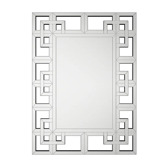 Spiegel – Wandspiegel – Passpiegel – Decoratieve Spiegel – Bevelglas Spiegel – 100x70 cm – MDF en Glas