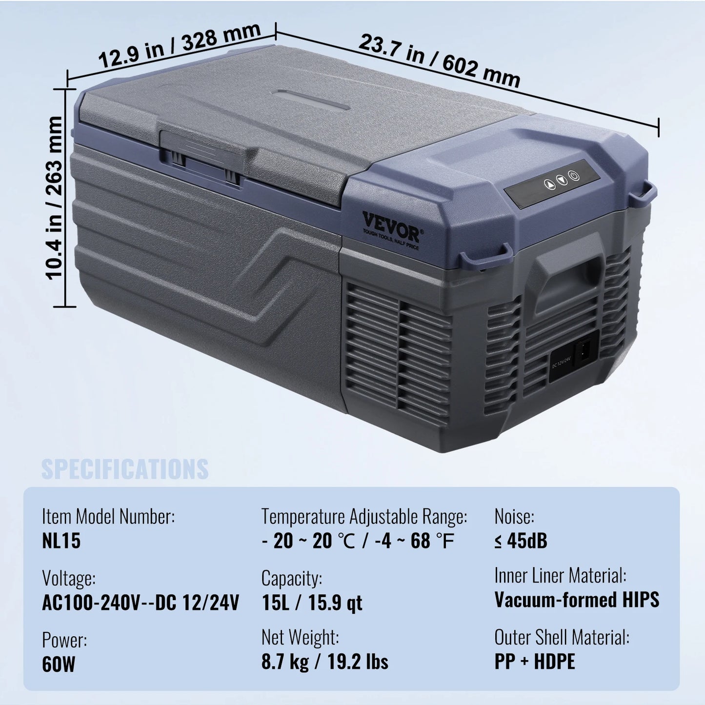SucceBuy Car Refrigerator  12 Volt Car Refrigerator Fridge  37 L -4℉-68℉ 12/24V DC and 100-240V AC for Outdoor Camping and RV - QUORE