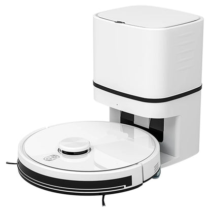 Lidar Robotstofzuiger - Dweilrobot - Vaccum Cleaner - Robot Vacuum - 5200mAh Batterij – 2-in-1 Stofzuiger & Mop - 6000Pa Zuigkracht - 2.8L Stofzak - Zelflegende - App & Spraakbediening - Wit