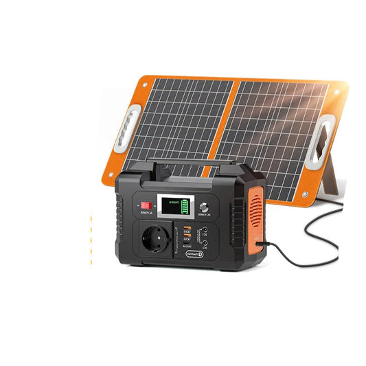 Draagbare Powerbank – Powerstation – Zonnepaneel Oplader – Mobiele Accu – 151Wh Lithium-Ion – 200W AC Uitgang - QUORE