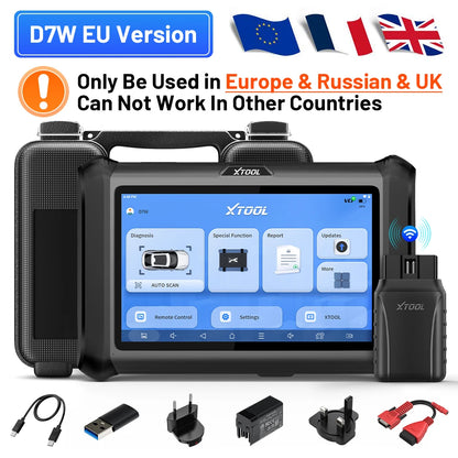 Auto Diagnose Scanner – OBD2 Diagnosetool – ECU Programmer – Autosleutel Programmeerder – Bluetooth Diagnoseapparaat – 7 Inch Touchscreen – WiFi & Bluetooth Verbinding - QUORE