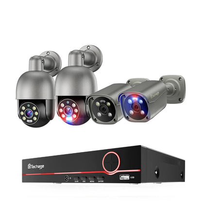Beveiligingssysteem – CCTV Camera Set – Beveiligingscamera – Toezichtcamera – 8-kanaals Recorder – 4 x 8MP Camera’s – AI Detectie – Full Color Nachtzicht