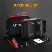 Utrai - JS-5 - Jumpstarter voor Auto - Startkabels - Starthulp - Luchtcompressor - 150PSI - 4 in 1 - 12V - 2000A - Jumpstarters - Powerbank 16000mAh - Zwart