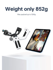 Gimbal Smartphone - Gimbal voor Smartphone & Camera - Handheld spiegelloos - Draadloze afneembare - Alles-in-één - 3-assige - Handheld Gimbal Stabilisator - voor Sony A7III GoPro 12 iPhone 15 Pro Samsung S240 - AI Tracker