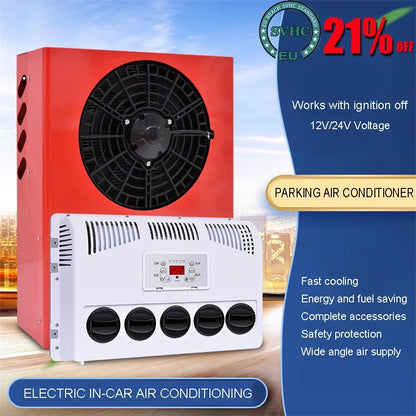 Airconditioning Vrachtwagen – Truck Airco – Parkeer Airco – Cabine Koeling – 12V 24V Airconditioner – Krachtige Koeling 2200W – Energiezuinig Met Onderspanningsbeveiliging