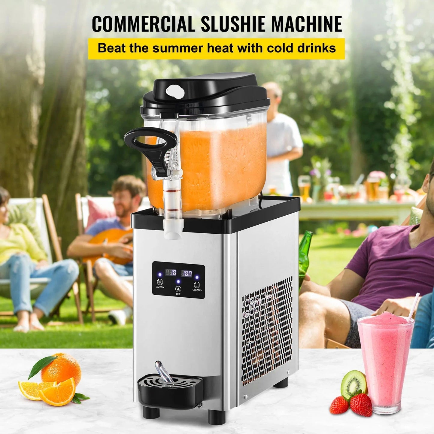 Slushymachine – Slushmachine – Granita Maker – Ijskoude Drankjes – 6 Liter Capaciteit – 230W Compressor