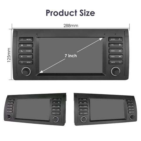 CarPlay - Multimedia Autoradio - Car CarPlay Scherm - Autoradio - 2 Din - Android 12 - Auto Multimedia Speler - Navigatie - voor BMW E39 E53 M5 1995-2003 - Audio Stereo - BT - GPS - Wifi - S3 (8Core 3G 32G)