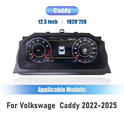 Dashboardmeter – Digitale Kilometerstand – Auto Display – Instrumentenpaneel – LCD Cluster – 12,3 Inch HD Scherm – Draadloze CarPlay & Android Auto