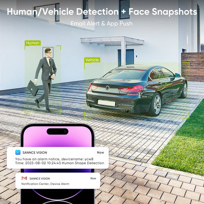 Beveiligingscamera's - Camerabewaking - CCTV Camerasysteem - 4K 8MP Ultra HD POE - 8-Kanaals H.265+ NVR - Inclusief 8MP Beveiligingscamera’s – Tweeweg Audiofunctie – 2TB Geïntegreerde Opslag