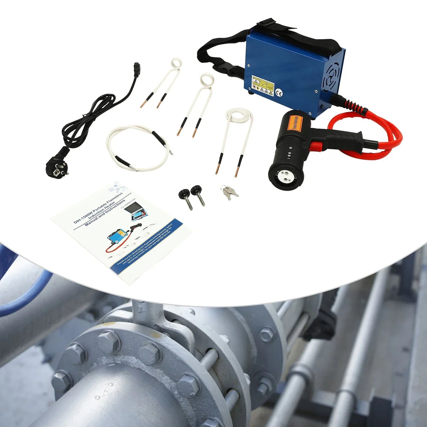 Inductieverhitter – Inductie Verwarmer – Moeren Losmaker – Metaal Verwarming – 1500W Vermogen – Tot 750°C Temperatuur