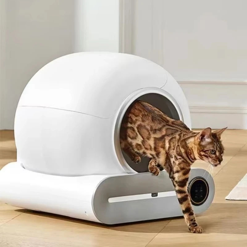 Automatische Kattenbak – Slimme Kattenbak – Zelfreinigende Kattenbak – App-Control – 65 Liter Capaciteit – Geurfiltering - QUORE
