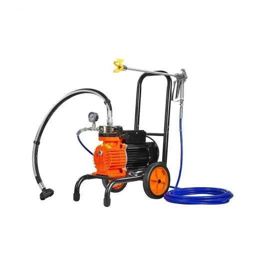 Airless Verfspuit - Verfspuitmachine - Verfspuiten Electrisch - 900W - 1800 PSI - Diaphragm Spuitmachine - op Wielen - met Verlengstuk - en Reinigingsset - Verfspuit - voor Muren - Meubels - en Plafonds - QUORE