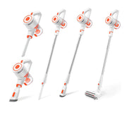 Draadloze Steelstofzuiger - Steelstofzuigers - Steelstofzuiger Zonder Zak op accu - 22000PA Krachtige Zuigkracht - 45 Min Gebruiksduur - LED Verlichting - Lichtgewicht en Wendbaar - Wit