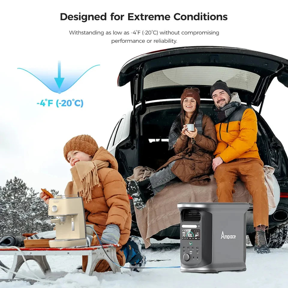 Draagbare Powerstation – Mobiele Generator – Noodstroomvoorziening – Outdoor Accu – 3600W Piekvermogen – LiFePO4 Batterij – Snelladen 55 Min