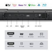 Soundbar - Soundbar for TV - Speakers - Speaker cables - Dolby AtmosSpeaker - 2 Upward-Facing Drivers - - 50Hz-20KHz - 390W - Black