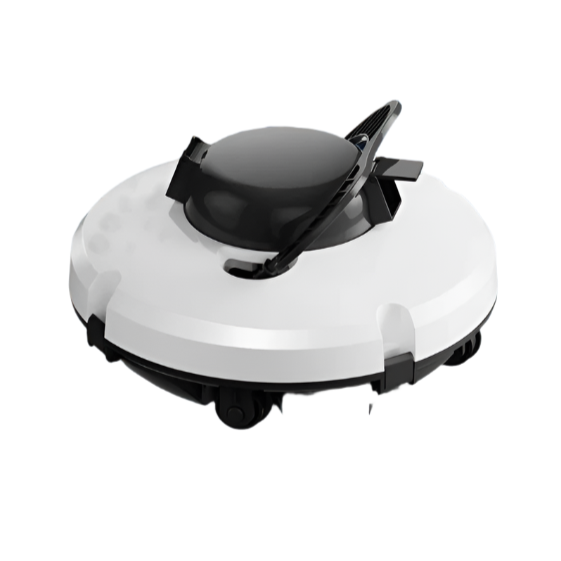 Zwembadstofzuigers - Zwembadrobot - Automatische en Draadloos Zwembadreiniger - met Automatisch Parkeren - Dubbele Motoren - voor Vlakke Grondzwembaden - 5200 mAh - 11.5V - 33 x 33 x 15 cm - Wit/Zwart