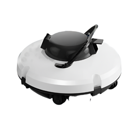 Zwembadstofzuigers - Zwembadrobot - Automatische en Draadloos Zwembadreiniger - met Automatisch Parkeren - Dubbele Motoren - voor Vlakke Grondzwembaden - 5200 mAh - 11.5V - 33 x 33 x 15 cm - Wit/Zwart
