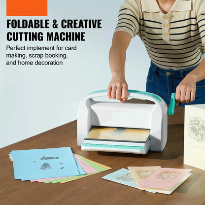 Stansmachine - Handmatige Embossing- en Snijmachine – 9 inch – DIY Scrapbooking & Kaarten Maken – Mini Stansmachine voor Papier, Leer & Stof – Inclusief Starter Kit