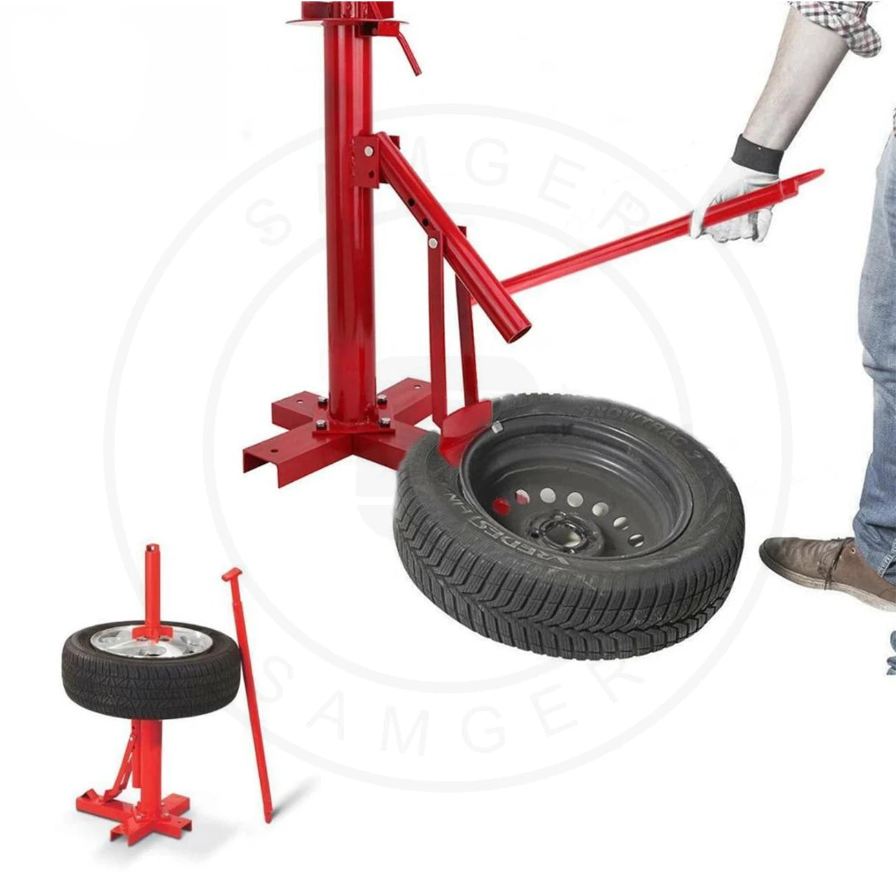 Handmatige Bandenwisselaar - Banden Demonteerapparaat - Band Vervanger - Banden Demonteermachine - 8–19 Inch - Banden Demontage Tool - Staal - Thuis of Werkplaats