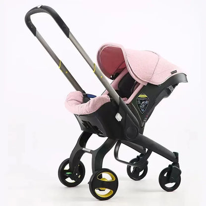 Compact Baby Stroller Car Seat 2 in 1 Easy Folding Portable Pushchair EU R44 Certified Safety Travel System for Newborn