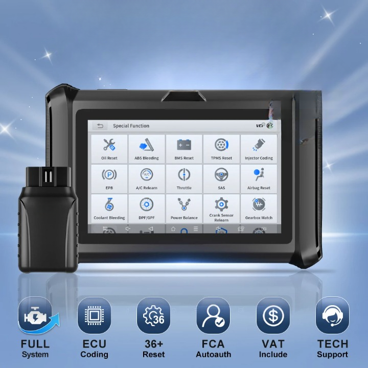 Draadloze OBD2-Scanner – Autodiagnose Tool – Foutcode Lezer – Diagnoseapparaat – Wifi Verbinding – 7-Inch Touchscreen – Key Programmer