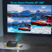Mini Beamer - Projector - 1080P - Digital projector - 5G WiFi - Bluetooth Compatible with HDMI - USB - 10000 Lumen - 350ANSI - 150W - Black