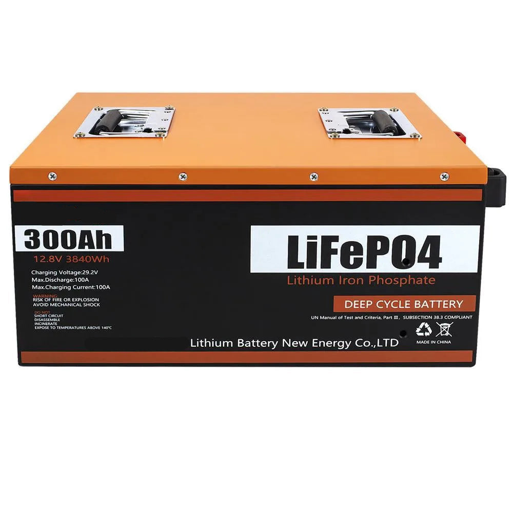 12V 300Ah LiFePO4 Batterij – Accu – Energieopslag – Lithium Accu – Camper Accu – Hoge Capaciteit 300Ah – Ingebouwd BMS Veiligheidssysteem