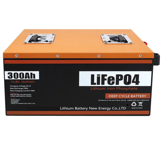 12V 300Ah LiFePO4 Batterij – Accu – Energieopslag – Lithium Accu – Camper Accu – Hoge Capaciteit 300Ah – Ingebouwd BMS Veiligheidssysteem
