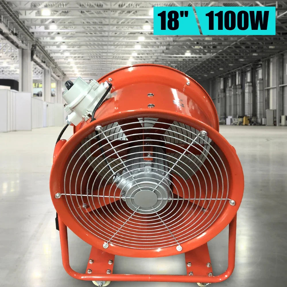 Veiligheidsventilator – Explosieveilige Ventilator – Industriële Ventilator – 18 Inch Ventilator – 1100W Motor – 65 m³/min Luchtstroom