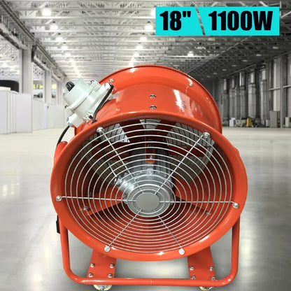 Veiligheidsventilator – Explosieveilige Ventilator – Industriële Ventilator – 18 Inch Ventilator – 1100W Motor – 65 m³/min Luchtstroom