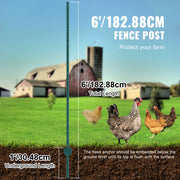 Fence Posts - Pole - Pasture Post - Pasture Fence - Forest Fence - Forest Fence - Garden Fence - Heavy Duty Metal - 5 Inch - for for Garden Garden Lawn Farms &amp; Outdoors Wire Fence - Pack of 10