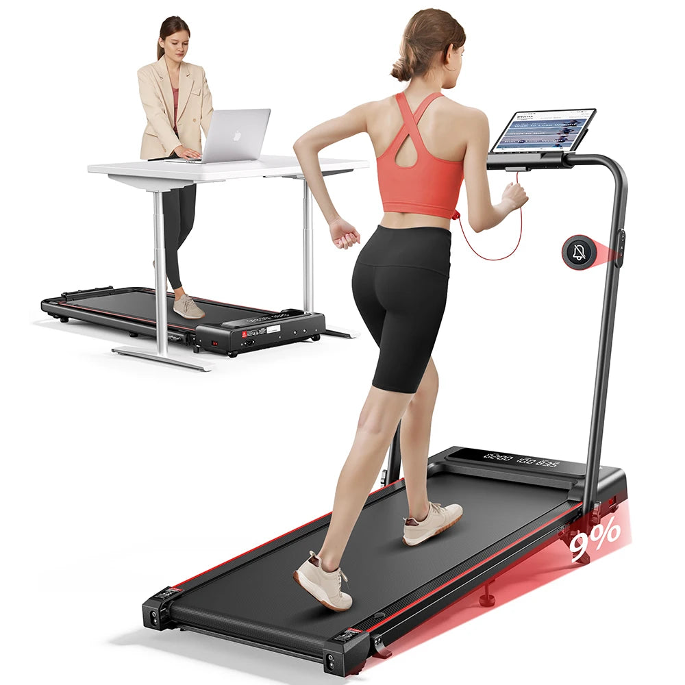 Loopband – Treadmill – Hardloopband – Trainingsapparaat – Fitnessapparaat – 4-in-1 Training – Verstelbare Hellingshoek