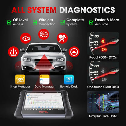 OBD2 Scanner – Autodiagnose Tool – Codelezer – Foutcode Scanner – Diagnosetool – Bidirectionele Controle – 8-Inch HD Display – 150+ Automerken Ondersteund
