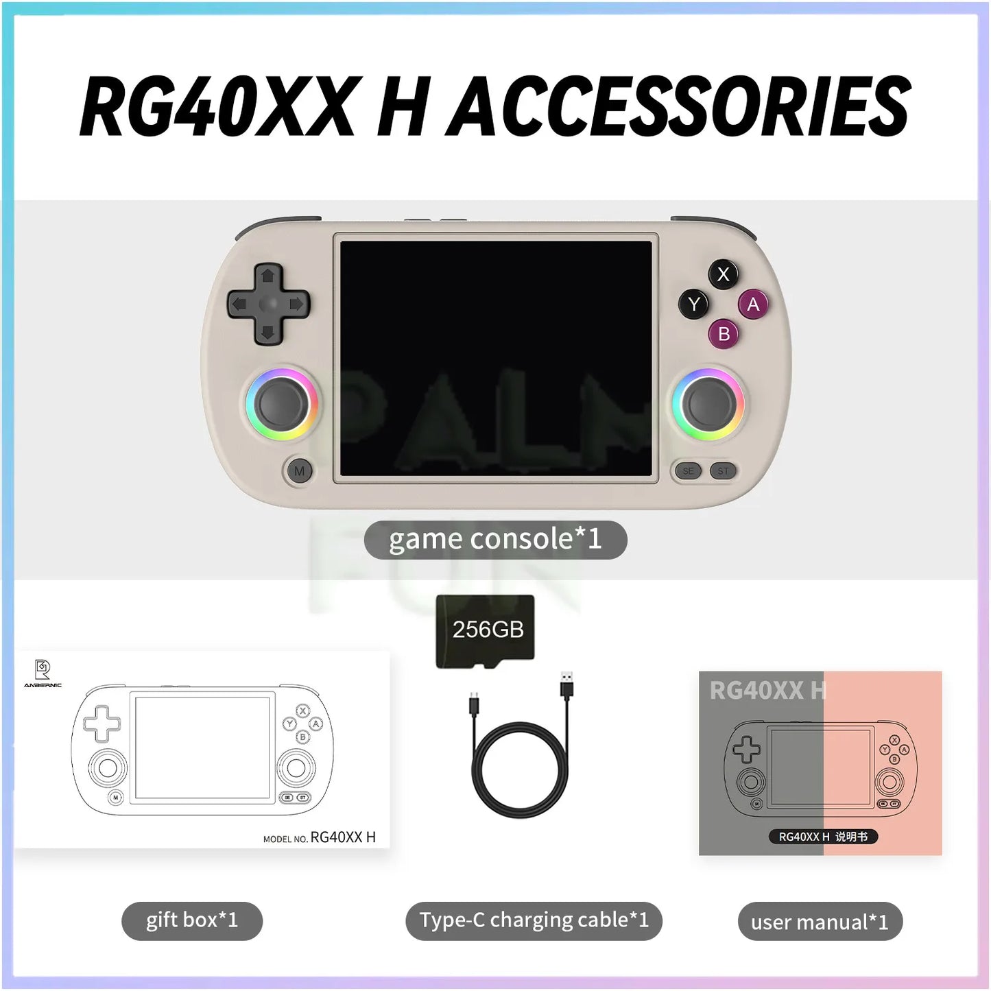 ANBERNIC RG40XX H Retro Handheld Game Console 64Bit 4 Inch IPS Screen Linux 5G WIFI Bluetooth HDMI-TV Output Video Gaming Player - QUORE
