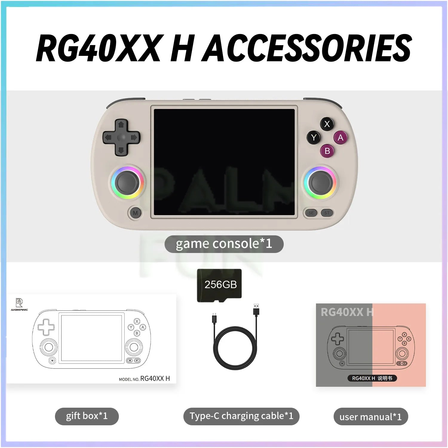 ANBERNIC RG40XX H Retro Handheld Game Console 64Bit 4 Inch IPS Screen Linux 5G WIFI Bluetooth HDMI-TV Output Video Gaming Player - QUORE