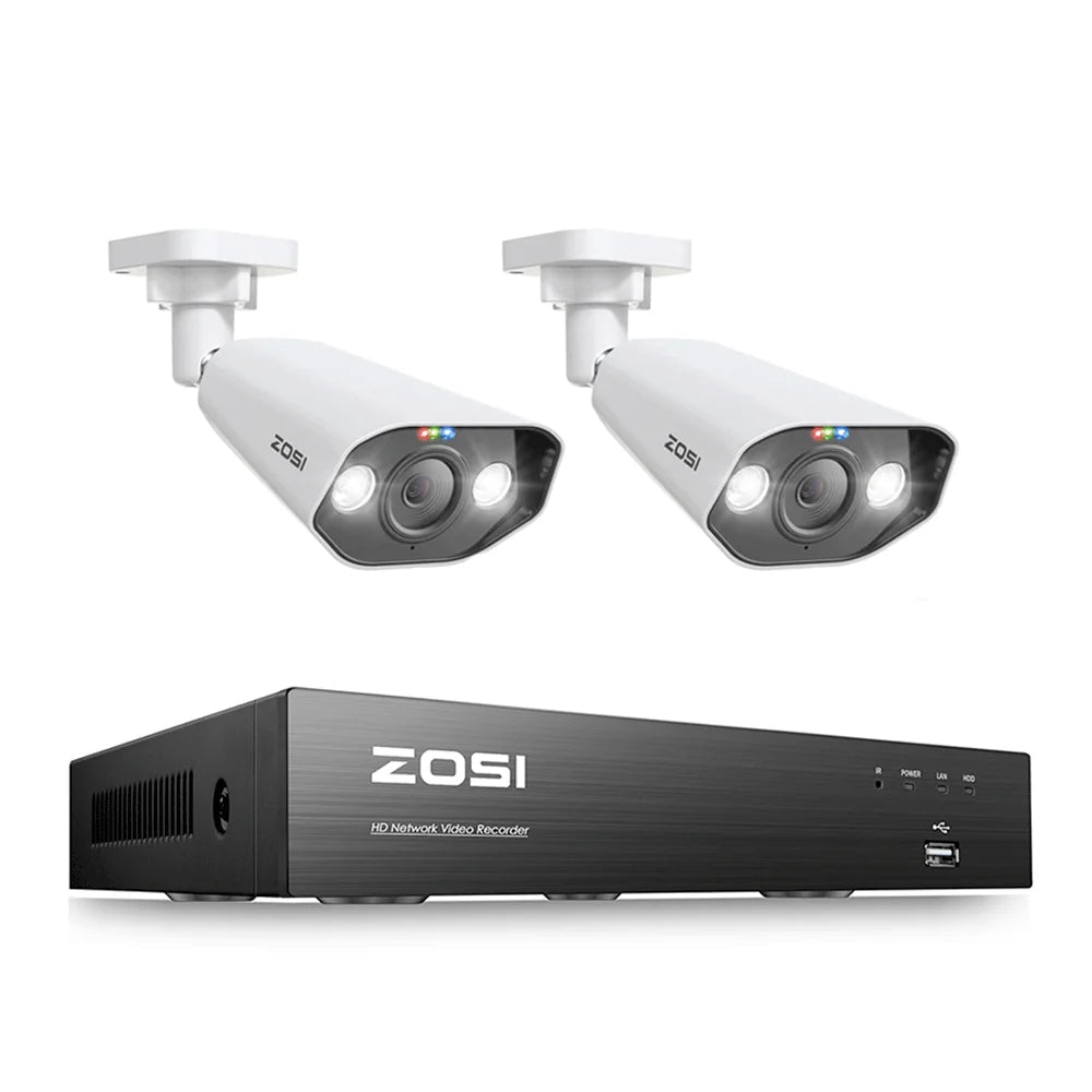 Beveiligingssysteem – CCTV Systeem – Beveiligingscamera – Bewakingscamera – 5MP 4K Ultra HD – PoE Aansluiting - 2 Stuks