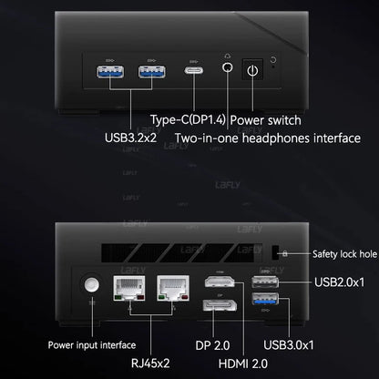 Mini Desktop – Mini Pc – Compacte Computer – Kleine Pc – Desktop Pc – AMD Ryzen 5 6600H – 16 GB RAM & 1 TB Opslag