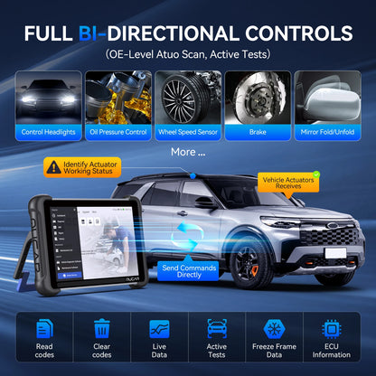 OBD2 Scanner – Diagnosetool – Codelezer – Auto Diagnosescanner – Foutcode Uitlezer – 8 Inch Touchscreen – Levenslange Gratis Updates - QUORE