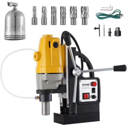 Boormachine - Magnetische Kernboormachine - Magnetische Boormachine - Elektrische Magnetische Boormachine - 1100W - 40mm Boring Diameter - 2810 LBS Magnetisch Boorsysteem
