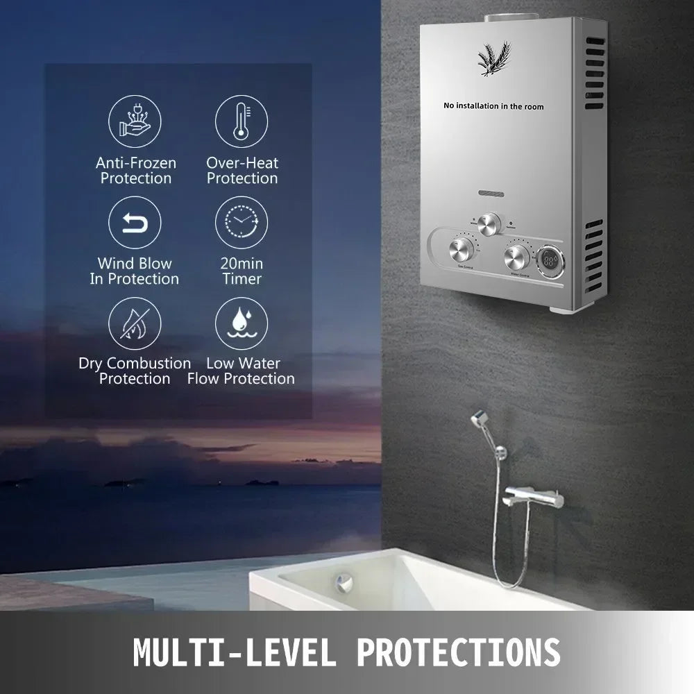 VEVOR LPG liquefied petroleum gas water heater 6L 8L 10L 12L 16L 18L liquefied petroleum gas propane butane water heater - QUORE